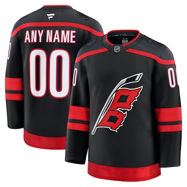 Selfika Carolina Hurricanes Fanatics Home Custom Jersey - Black