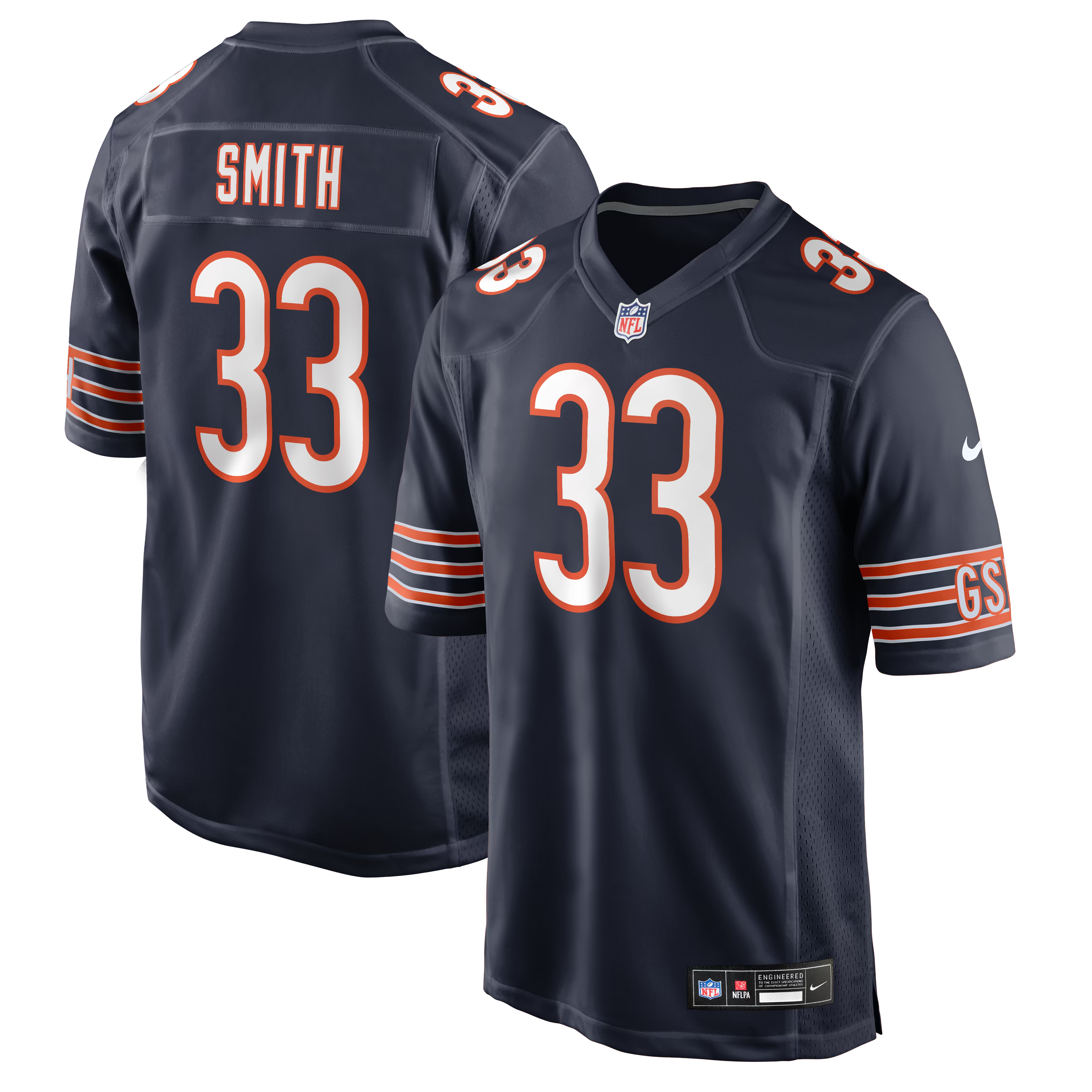 Keidron Smith Chicago Bears Nike Team Game Jersey - Navy