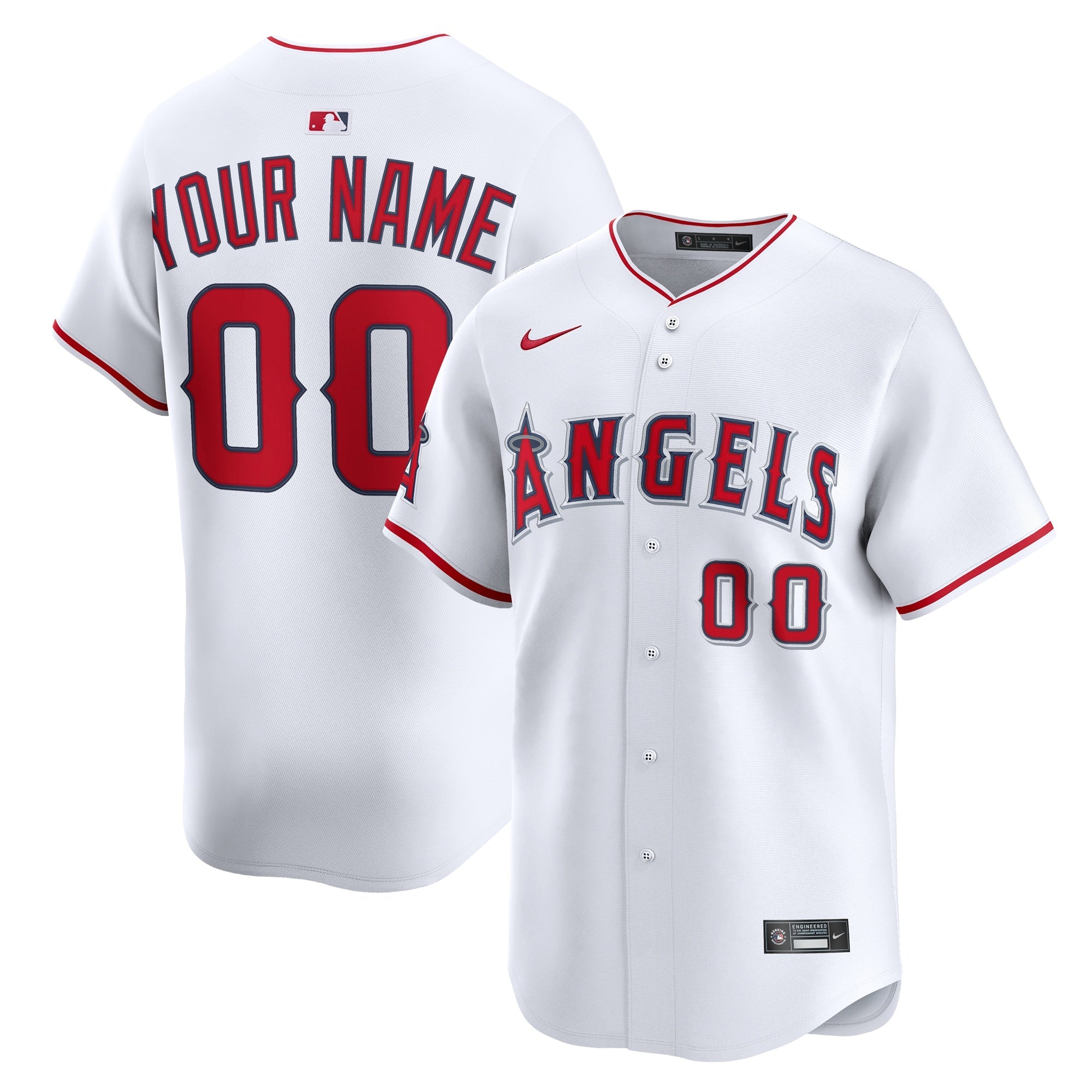 Nike Los Angeles Angels Home Limited Custom Jersey White