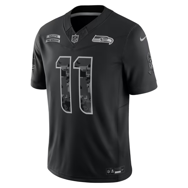Jaxon Smith-Njigba Seattle Seahawks Nike 2026 Salute to Service Stitched Limited Jersey - Black
