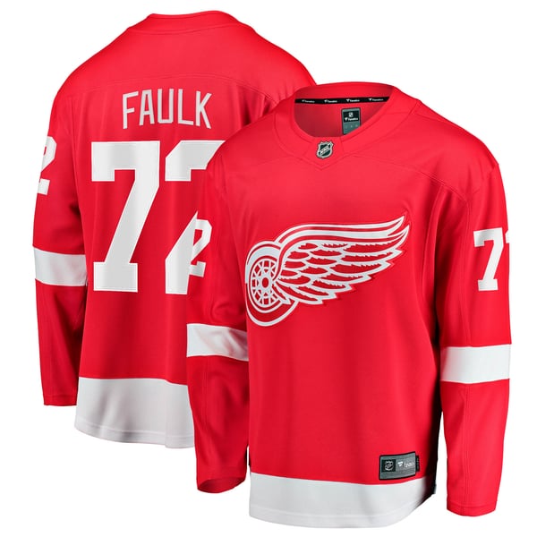 Selfika Justin Faulk Detroit Red Wings Fanatics Jersey