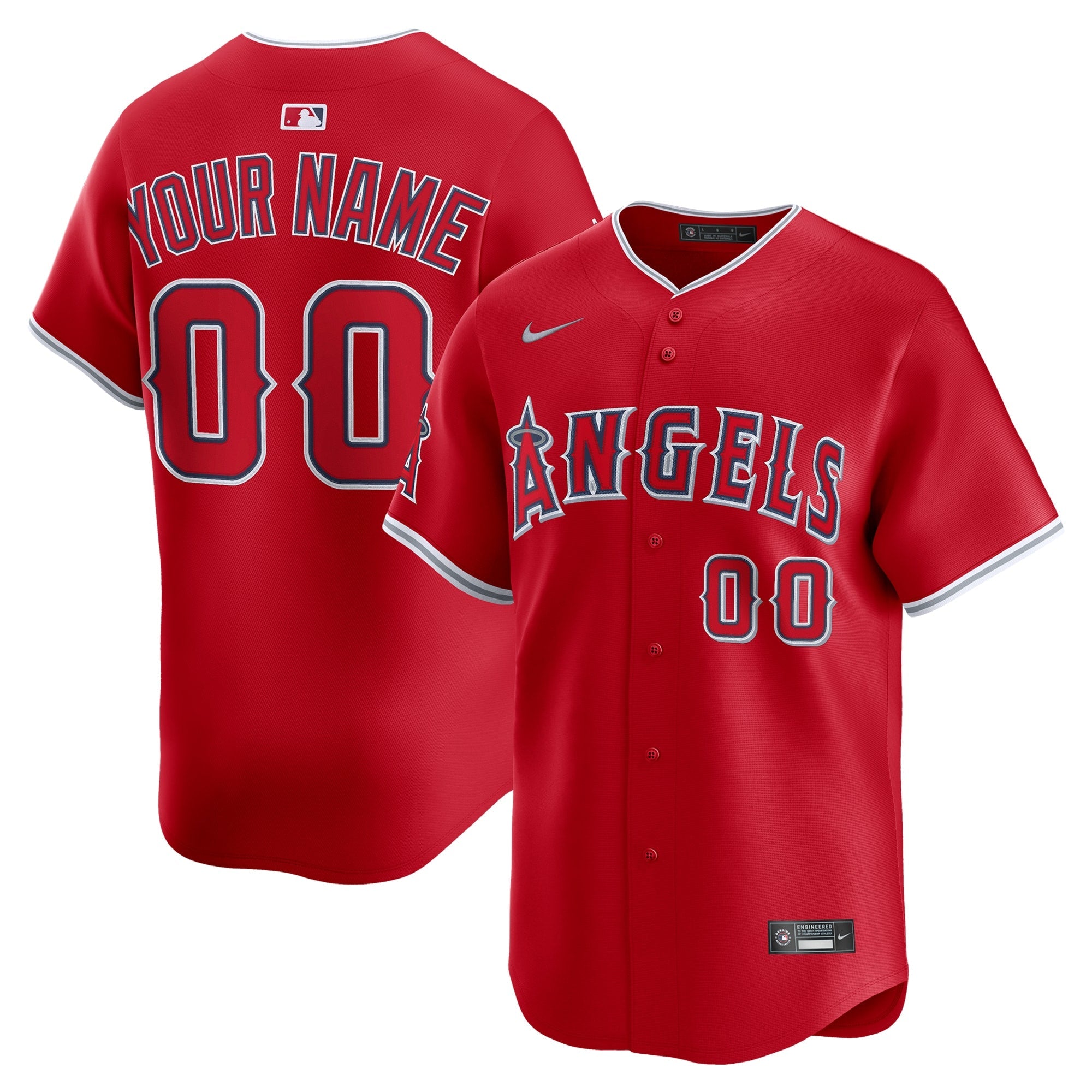 Nike Los Angeles Angels Home Limited Custom Jersey White