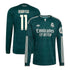 Rodrygo Real Madrid adidas 2026/27 Away Replica Long Sleeve Jersey - Green