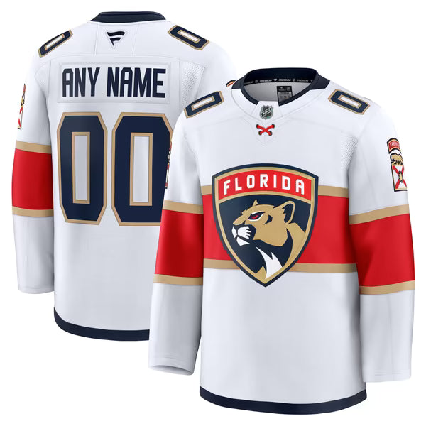 Selfika Florida Panthers Fanatics Away Premium Custom Jersey - White