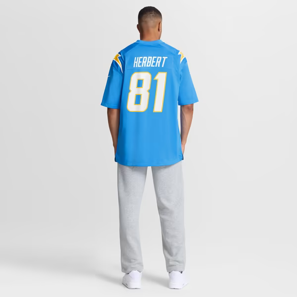 Patrick Herbert Los Angeles Chargers Nike Team Game Jersey - Powder Blue