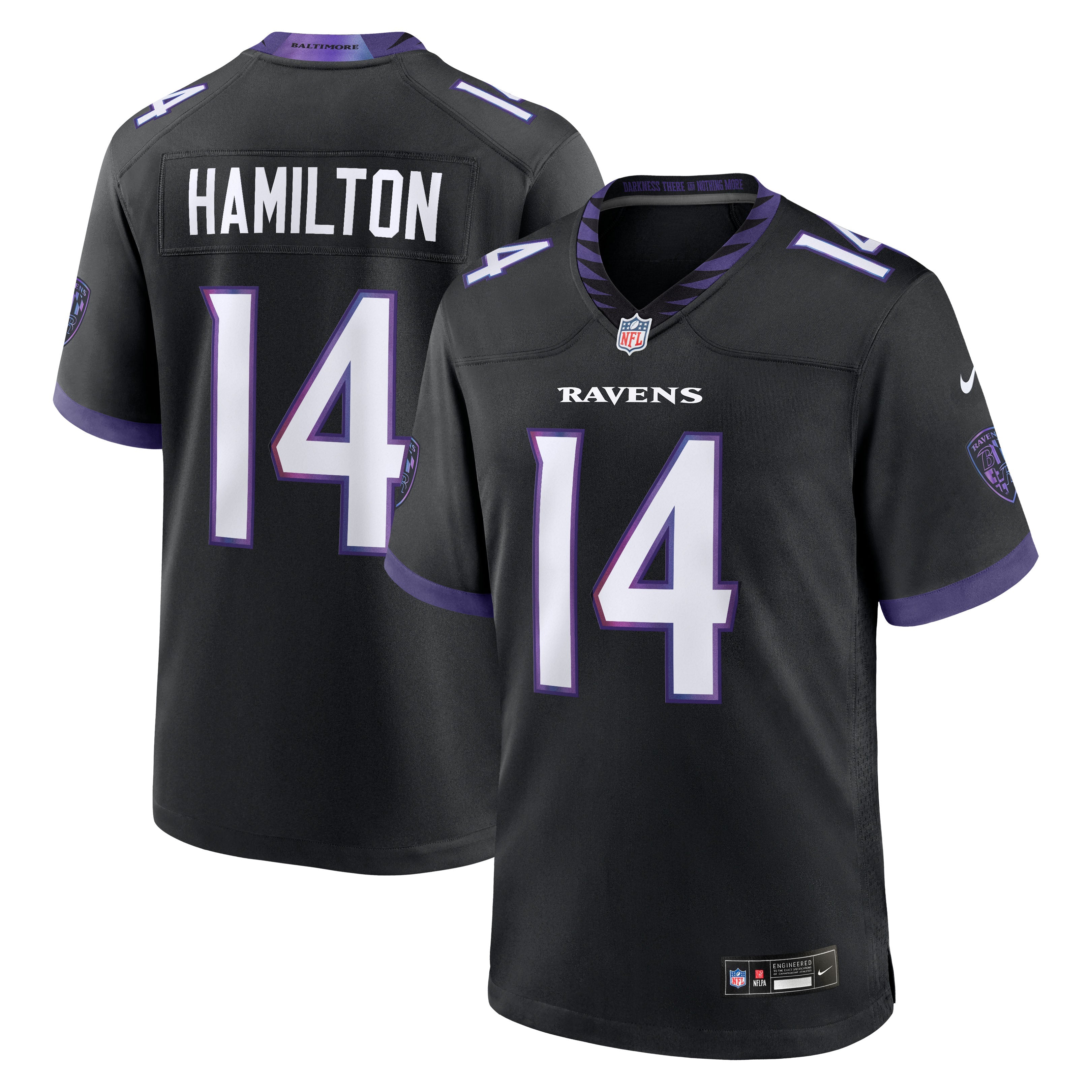 Nike Kyle Hamilton Baltimore Ravens Alternate Game Jersey Purple