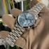 Selfika™ Men's Day-Date 1.6 in Automatic Watch Ice Blue Arabic Dial