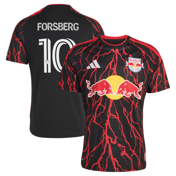 Adidas Emil Forsberg New York Red Bulls 2026 The Rooted Kit Replica Jersey Black
