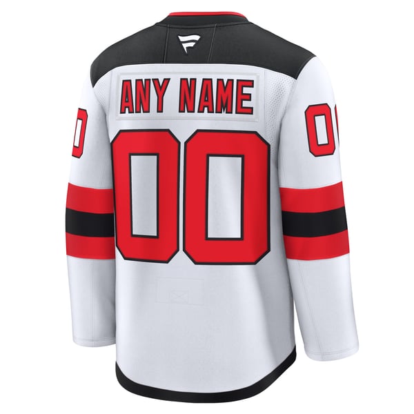 Selfika New Jersey Devils Fanatics Away Premium Custom Jersey White