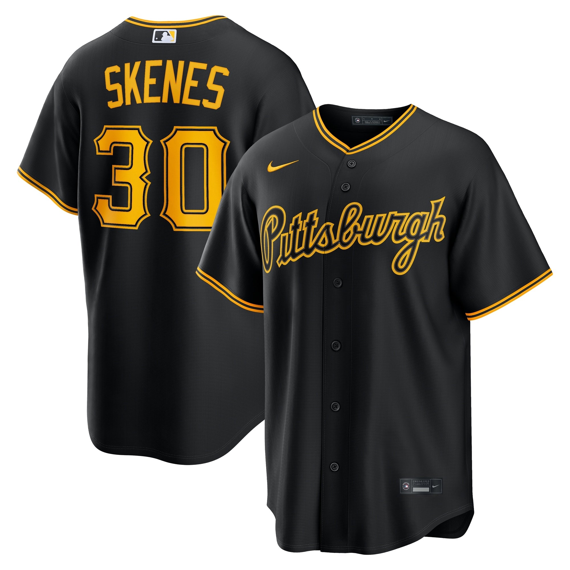 Nike Paul Skenes Pittsburgh Pirates Alternate 2 Replica Jersey Black