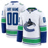 Selfika Vancouver Canucks Fanatics Away Premium Custom Jersey - White