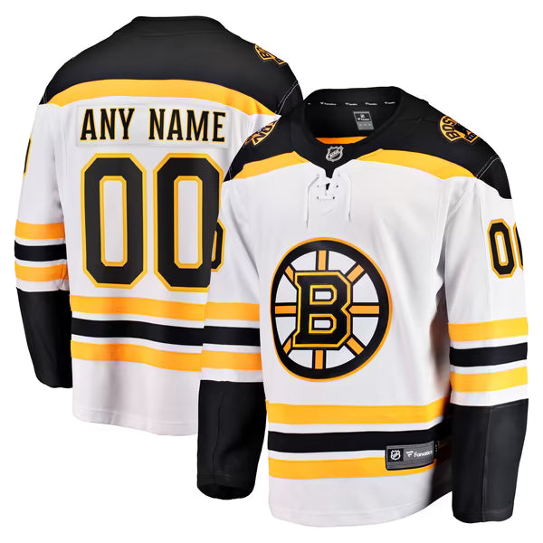 Selfika Boston Bruins Fanatics Away Breakaway Custom Jersey