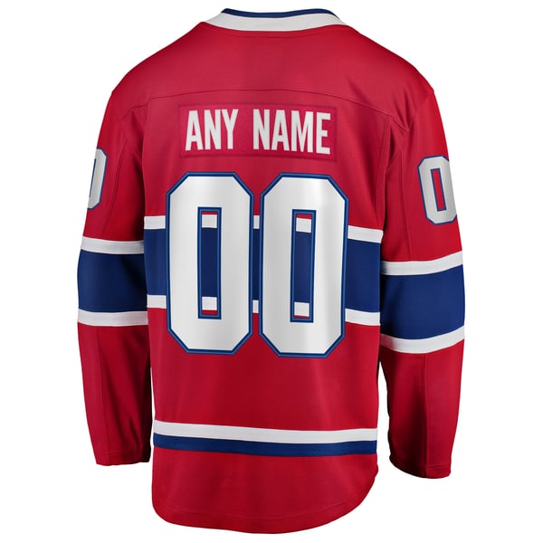 Selfika Montreal Canadiens Fanatics Home Breakaway Custom Jersey Red