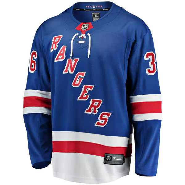 Selfika Anton Blidh New York Rangers Fanatics Breakaway Jersey