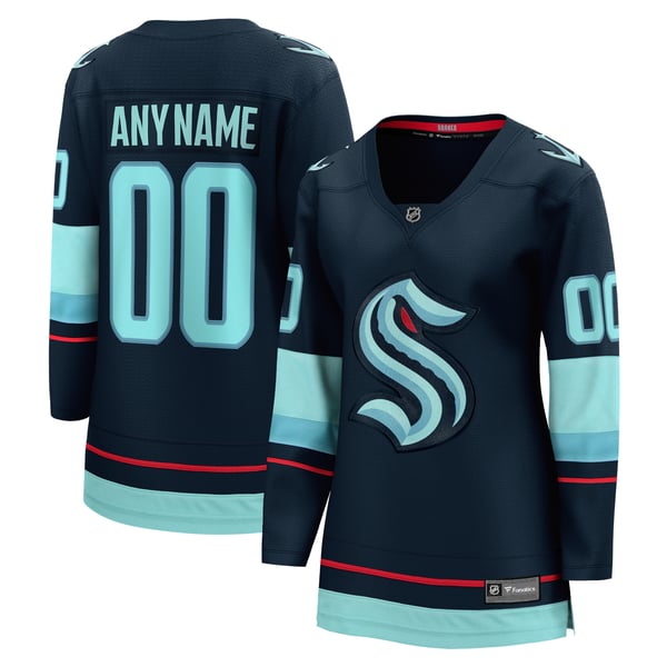 Selfika Fanatics Women's Seattle Kraken Home Breakaway Custom Jersey