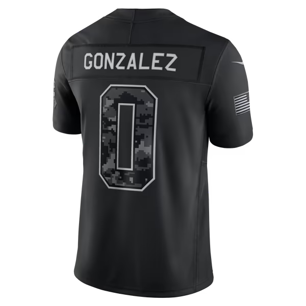 Christian Gonzalez New England Patriots Nike 2026 Salute to Service Stitched Limited Jersey - Black