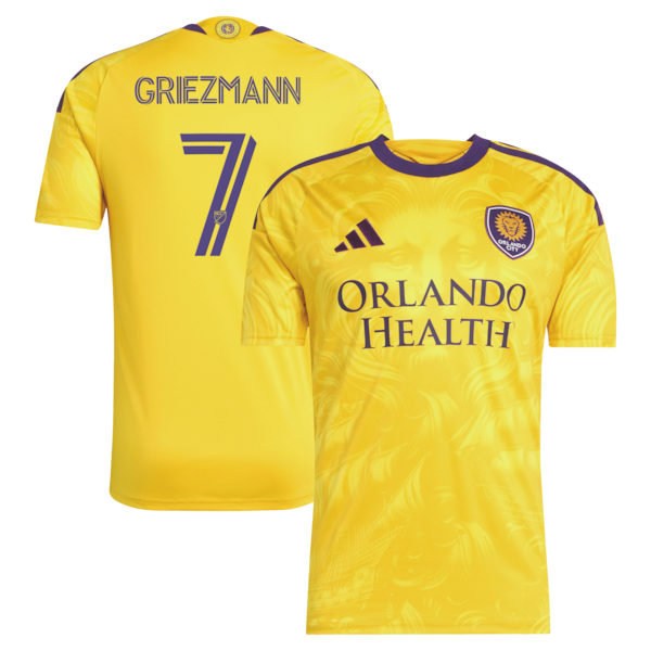 Adidas Antoine Griezmann Orlando City SC 2026 Sunken Treasure Kit Replica Jersey Yellow
