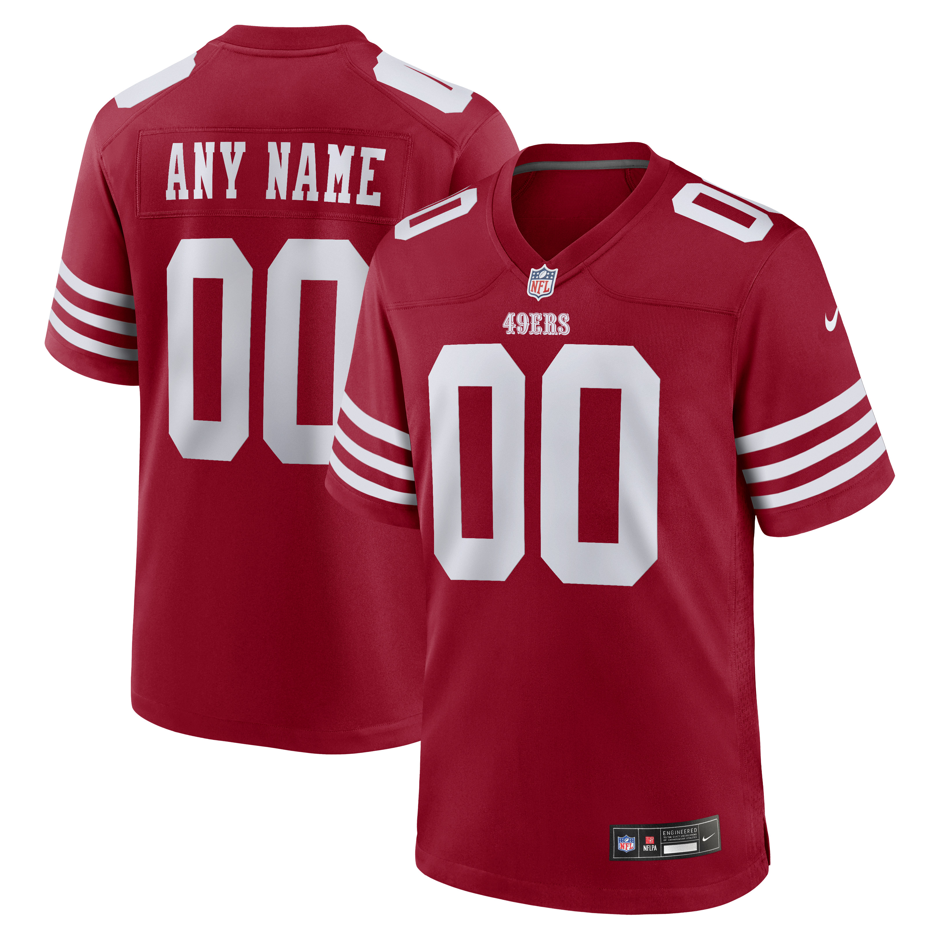 Nike San Francisco 49ers Custom Game Jersey Scarlet