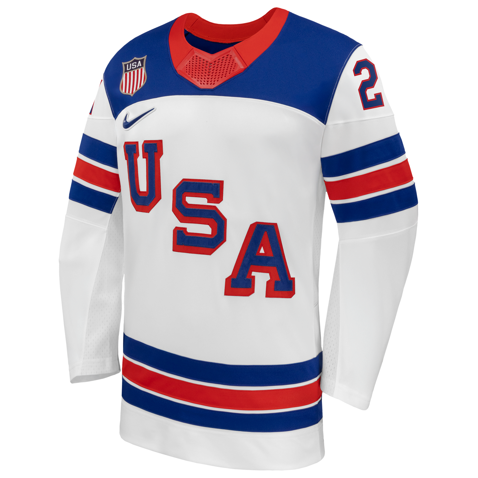 Selfika Dylan Larkin Nike US Hockey 2026 Away Replica Jersey - White