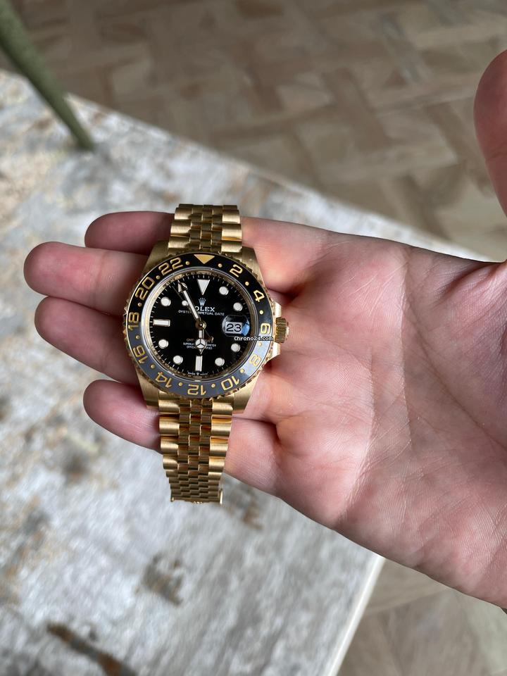 Selfika™ Men's GMT-Master II Two Tone Full Gold Automatic Watch