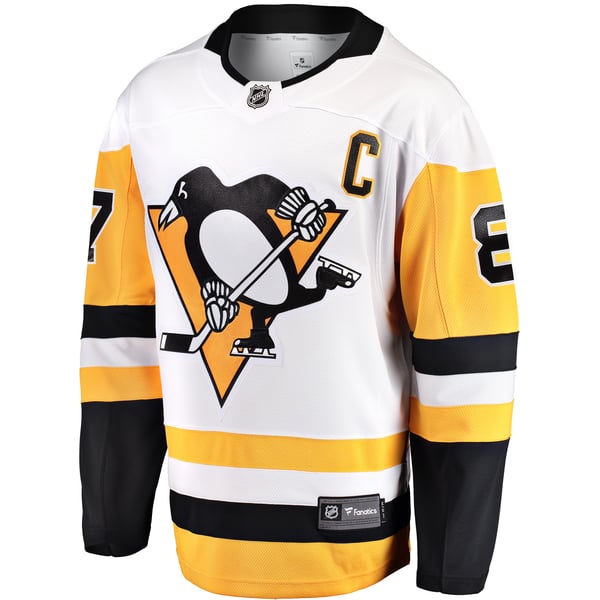 Selfika Crosby Pittsburgh Penguins White Fanatics Breakaway Jersey