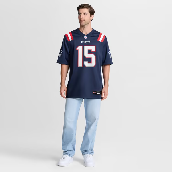 Behren Morton New England Patriots Nike Team Game Jersey - Navy