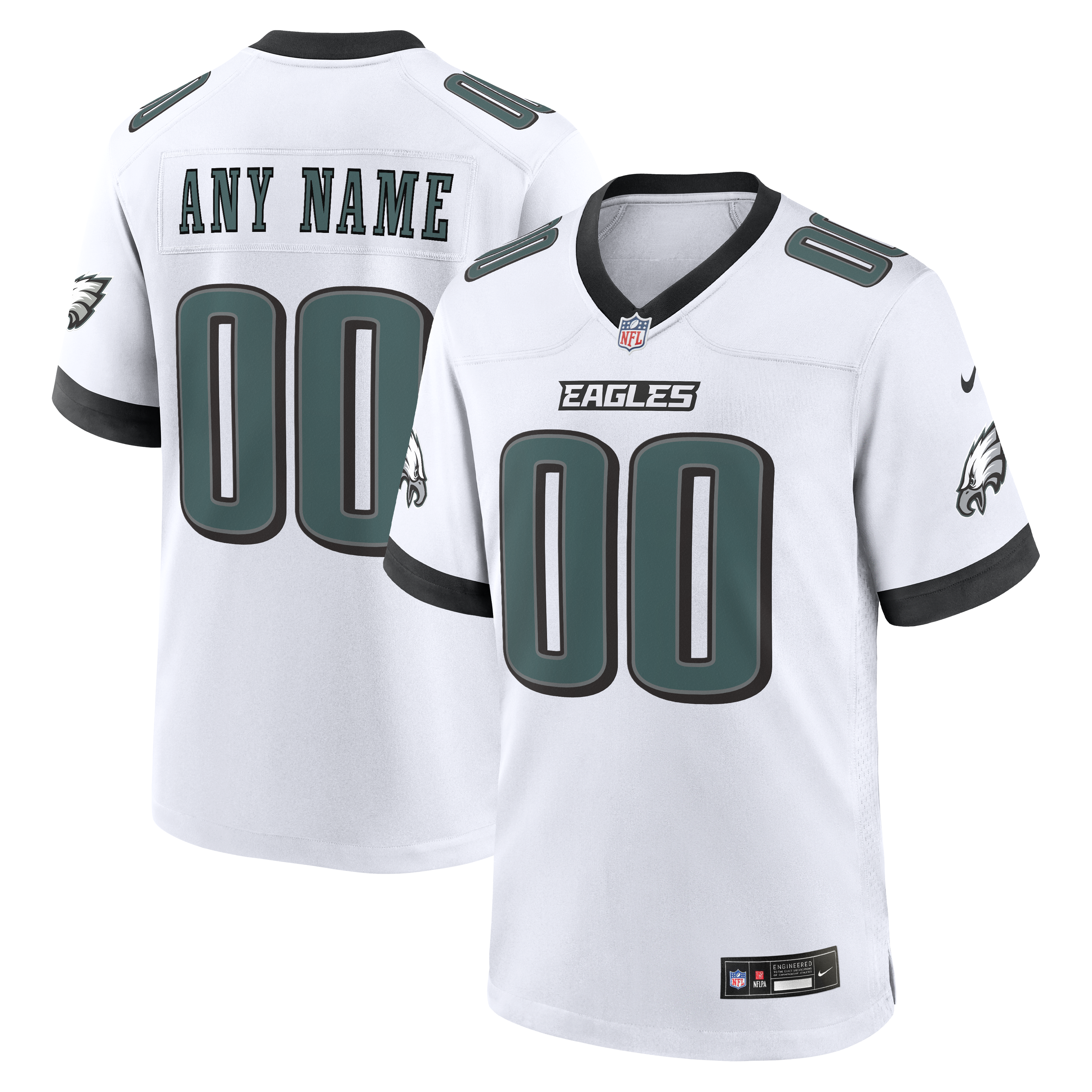 Nike Philadelphia Eagles Custom Game Jersey White