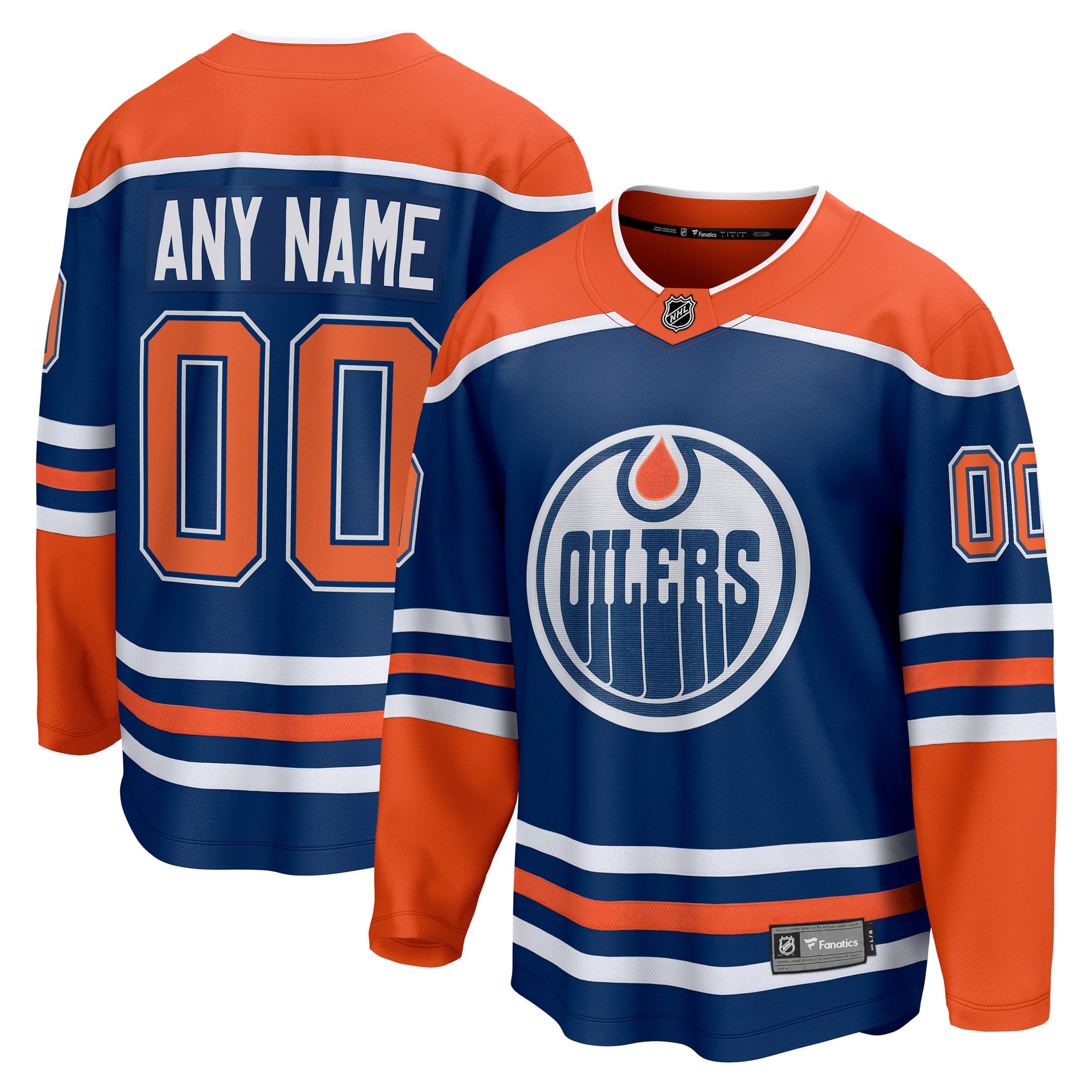 Selfika Edmonton Oilers Fanatics Home Breakaway Custom Jersey