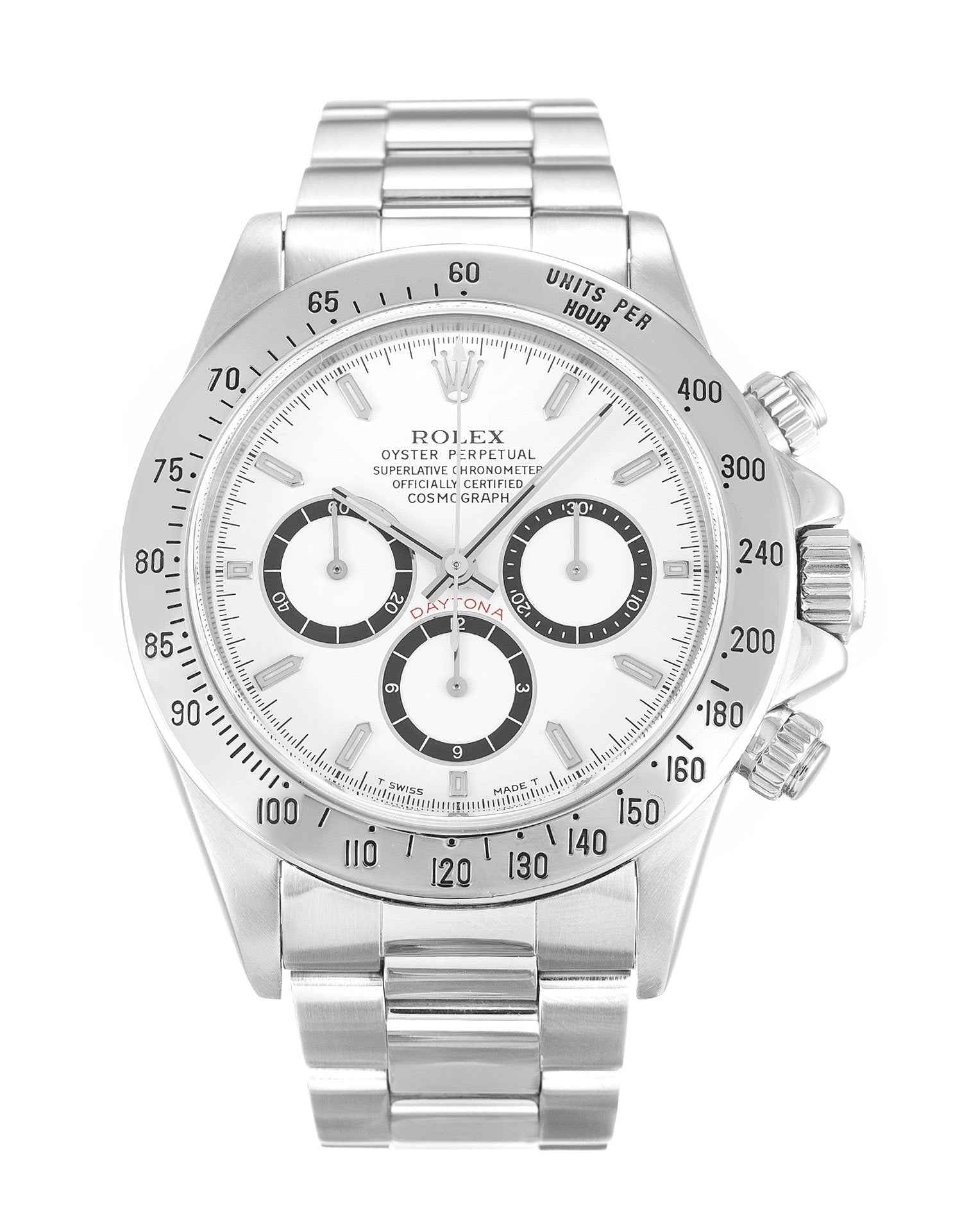 Selfika™ Men's Daytona Chronograph Watch 16520 White Dial 1.6"