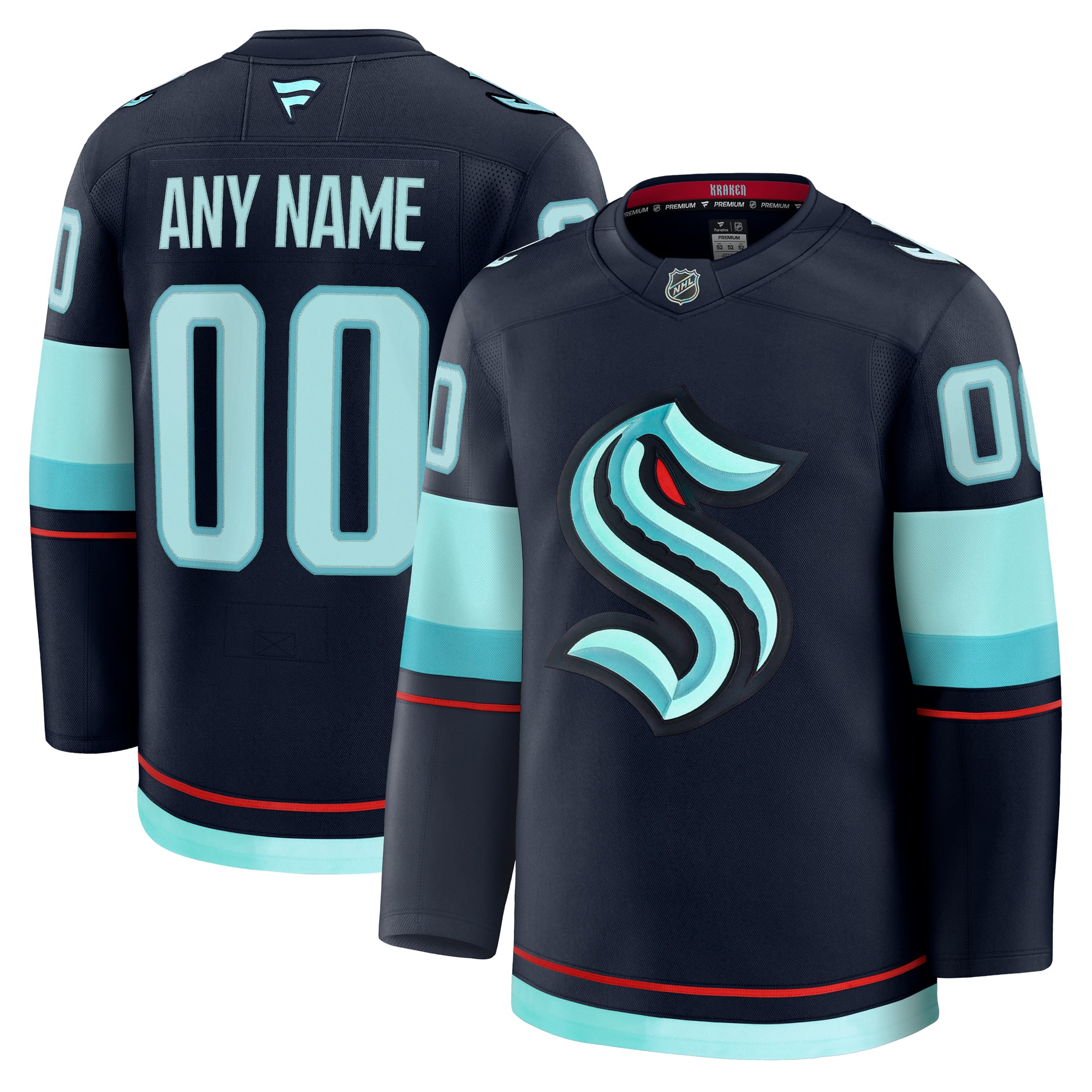 Selfika Seattle Kraken Fanatics Home Premium Custom Jersey