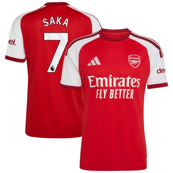 Bukayo Saka Arsenal adidas 2026/27 Home Replica Jersey - Red