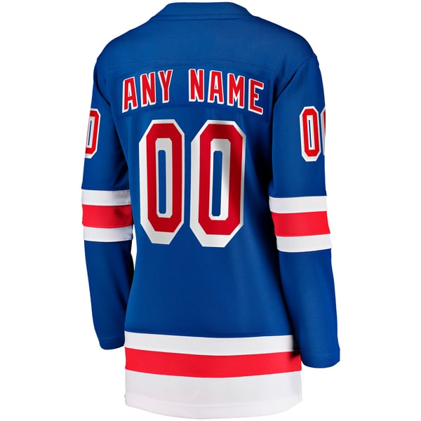 Selfika Women's Fanatics New York Rangers Home Breakaway Custom Jersey