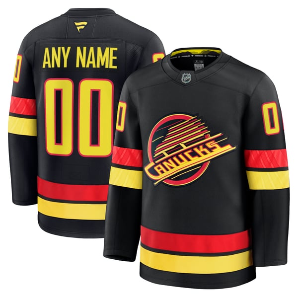 Selfika Fanatics Vancouver Canucks Alternate Premium Custom Jersey Black