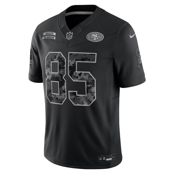 George Kittle San Francisco 49ers Nike 2026 Salute to Service Stitched Limited Jersey - Black