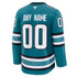 Selfika Fanatics San Jose Sharks Home Custom Jersey - Teal