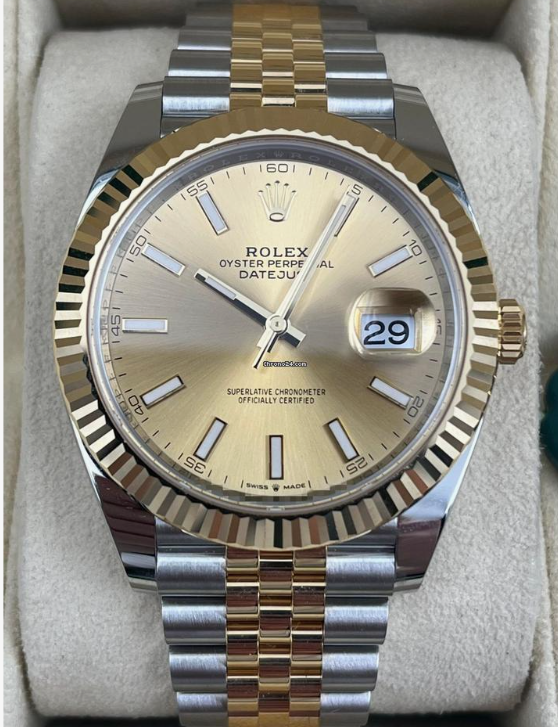 Selfika™ Men's Two Tone Champagne Automatic Watch 126333