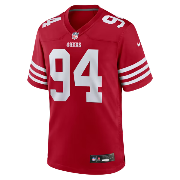 Romello Height San Francisco 49ers Nike Team Game Jersey - Scarlet