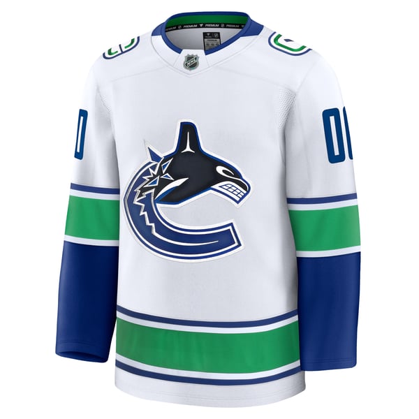 Selfika Vancouver Canucks Fanatics Away Premium Custom Jersey - White