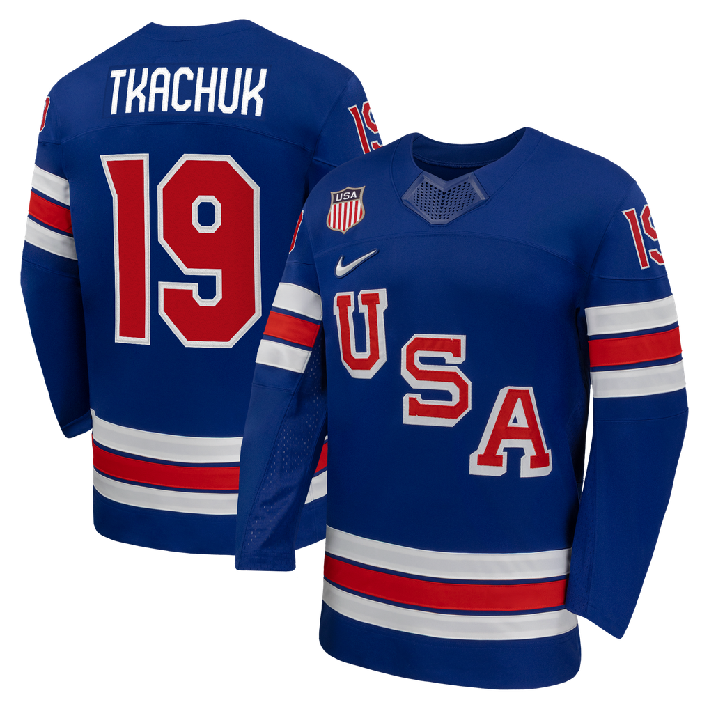 Selfika Matthew Tkachuk Nike US Hockey 2026 Home Replica Jersey