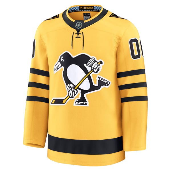 Selfika Fanatics Pittsburgh Penguins Alternate Premium Custom Jersey - Gold