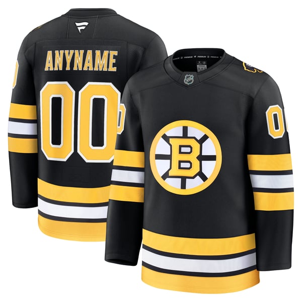 Selfika Boston Bruins Fanatics Home Premium Custom Jersey Black