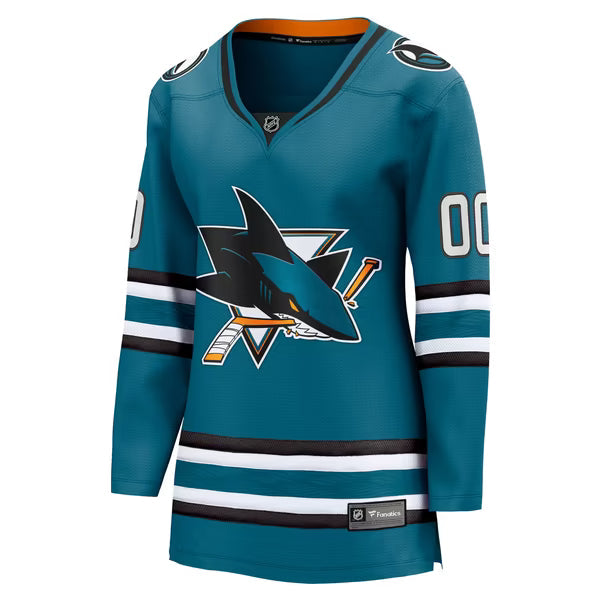 Selfika Fanatics Women's San Jose Sharks Teal Home Jersey