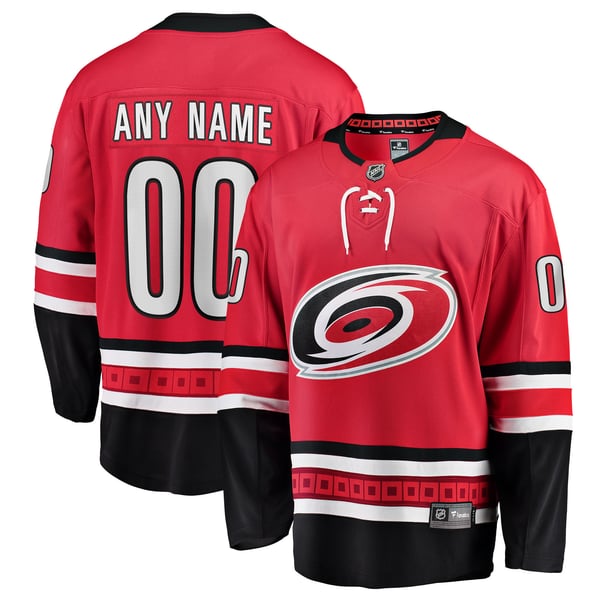 Selfika Carolina Hurricanes Fanatics Alternate Breakaway Custom Jersey