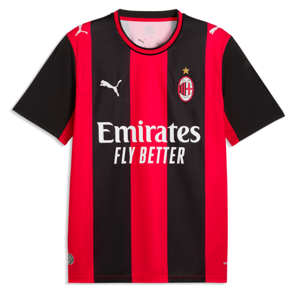 Puma Christian Pulisic AC Milan 2026/27 Home Replica Jersey Black/Red