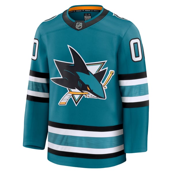Selfika Fanatics San Jose Sharks Home Custom Jersey - Teal