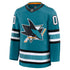 Selfika Fanatics San Jose Sharks Home Custom Jersey - Teal