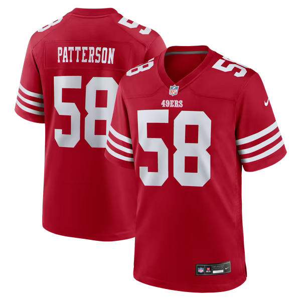 Jarrett Patterson San Francisco 49ers Nike Team Game Jersey - Scarlet