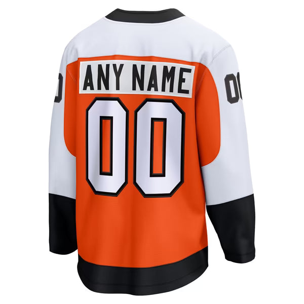 Selfika Philadelphia Flyers Fanatics Home Breakaway Custom Jersey Orange