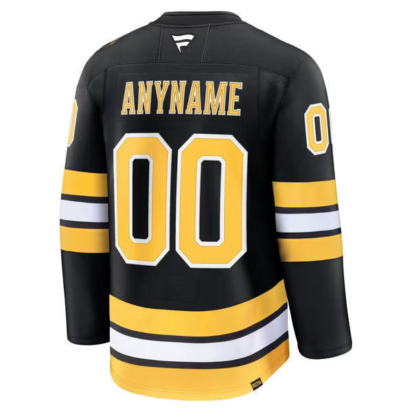Selfika Boston Bruins Fanatics Home Premium Custom Jersey Black