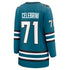 Selfika Women's Fanatics Macklin Celebrini Teal Sharks Jersey
